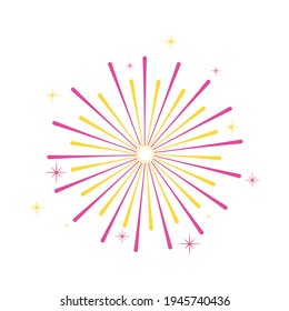 colorful firework burst on background
