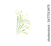 Colorful firework explosion illustration in yellow and blue. Perfect for celebration, festival, New Year, party decoration, holiday design, and festive vector art.