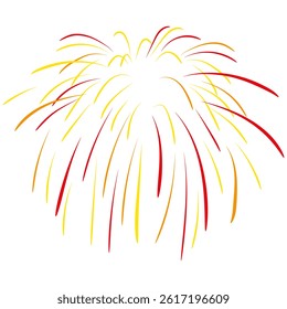Colorful Firework Explosions. Bright Festive Elements on Transparent Background