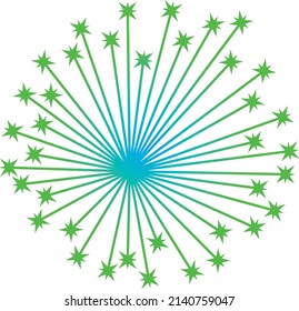 Colorful firework. Night show bright light burst