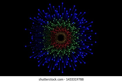 colorful firework on the dark background