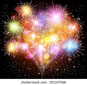Colorful fireworks