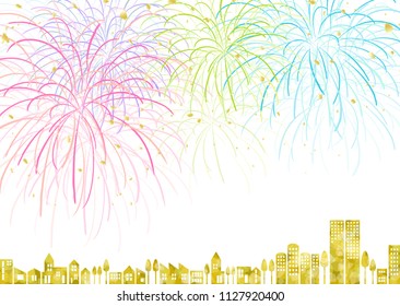 Colorful fireworks background