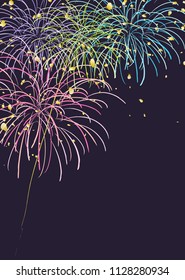 Colorful fireworks background