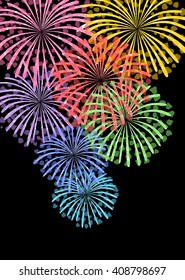 Colorful fireworks background