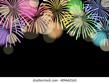 Colorful fireworks background