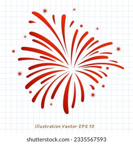 Colorful fireworks Flat Modern design ,Vector illustration EPS 10