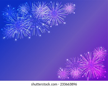 colorful fireworks over dark background
