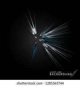 Colorful fireworks radiating, lines. Vector illustration.Dynamic style. Abstract background blast, lines moving fast from the outside, radiating sharply