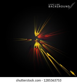 Colorful fireworks radiating, lines. Vector illustration.Dynamic style. Abstract background blast, lines moving fast from the outside, radiating sharply