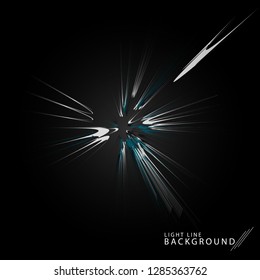 Colorful fireworks radiating, lines. Vector illustration.Dynamic style. Abstract background blast, lines moving fast from the outside, radiating sharply
