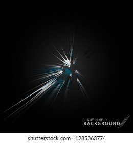 Colorful fireworks radiating, lines. Vector illustration.Dynamic style. Abstract background blast, lines moving fast from the outside, radiating sharply