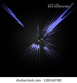 Colorful fireworks radiating, lines. Vector illustration.Dynamic style. Abstract background blast, lines moving fast from the outside, radiating sharply