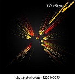 Colorful fireworks radiating, lines. Vector illustration.Dynamic style. Abstract background blast, lines moving fast from the outside, radiating sharply