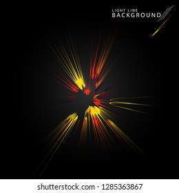 Colorful fireworks radiating, lines. Vector illustration.Dynamic style. Abstract background blast, lines moving fast from the outside, radiating sharply