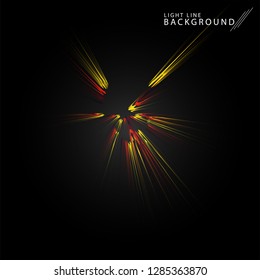 Colorful fireworks radiating, lines. Vector illustration.Dynamic style. Abstract background blast, lines moving fast from the outside, radiating sharply