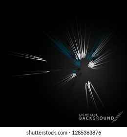 Colorful fireworks radiating, lines. Vector illustration.Dynamic style. Abstract background blast, lines moving fast from the outside, radiating sharply