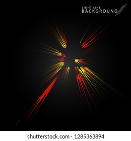 Colorful fireworks radiating, lines. Vector illustration.Dynamic style. Abstract background blast, lines moving fast from the outside, radiating sharply