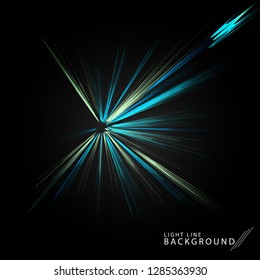 Colorful fireworks radiating, lines. Vector illustration.Dynamic style. Abstract background blast, lines moving fast from the outside, radiating sharply