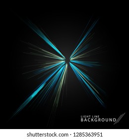 Colorful fireworks radiating, lines. Vector illustration.Dynamic style. Abstract background blast, lines moving fast from the outside, radiating sharply