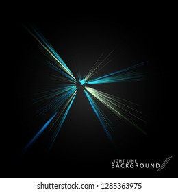 Colorful fireworks radiating, lines. Vector illustration.Dynamic style. Abstract background blast, lines moving fast from the outside, radiating sharply