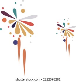 Colorful fireworks are usually used for web special effects