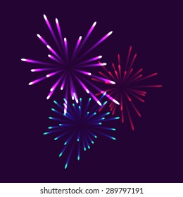 Colorful Fireworks for Vector Design