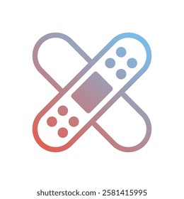 Colorful First Aid Bandage Vector Illustration