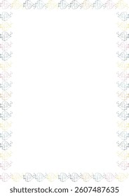 Colorful fish frame. Childish hand drawn frame design with empty space for your text