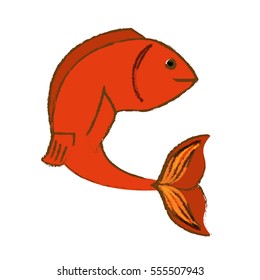 colorful fish icon image vector illustration design 