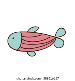 colorful fish icon stock, vector illustration design image