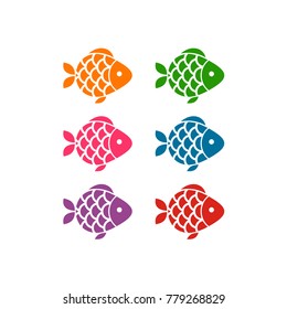 Colorful Fish Illustration Design Vector