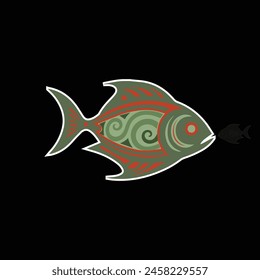 Colorful Fish Isolation Vibrant Marine Wonders, tuna cartoon illustration