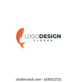 colorful fish logo design template