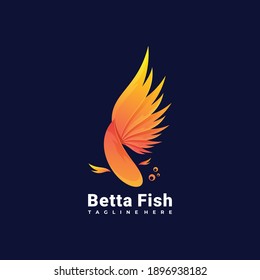 colorful fish logo illustration vector template