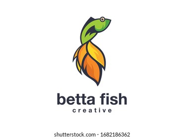 colorful fish logo vector illustration
