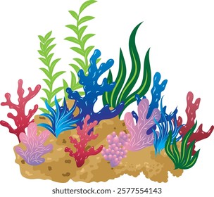 Colorful fish on the seabed