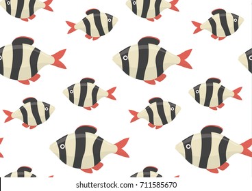 Colorful fish pattern