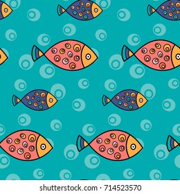 Colorful fish pattern