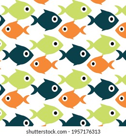 colorful fish pattern background  design  vector eps.10