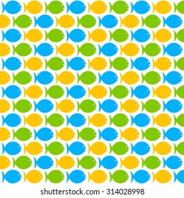 colorful fish pattern background design vector