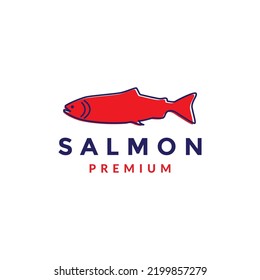 colorful fish salmon logo design