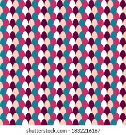 Colorful fish scale seamless pattern, resizable, editable, use for fabric clothing, fashion printing, wrapping paper, wall paper