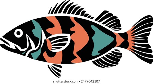 A colorful fish vector illustration