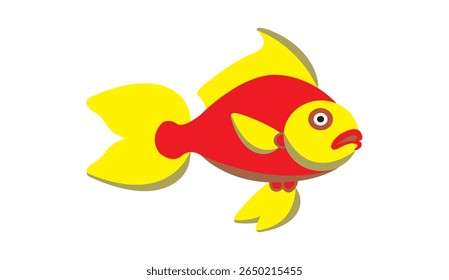 Colorful Fish Vector Illustration | Aquatic Animal | Marine Life Design