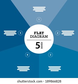 Colorful five sided full background stripe puzzle presentation diagram infographic template with explanatory text field