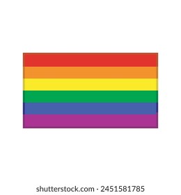 Bandera colorida, objeto de arte en píxeles