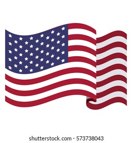 colorful flag the united states vector illustration