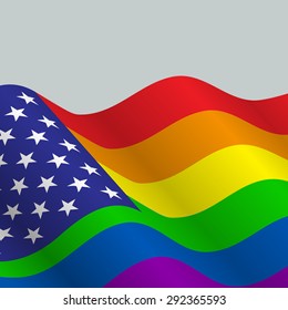 Colorful flag, vector illustration