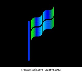 icono colorido de flauta de asta ,vector